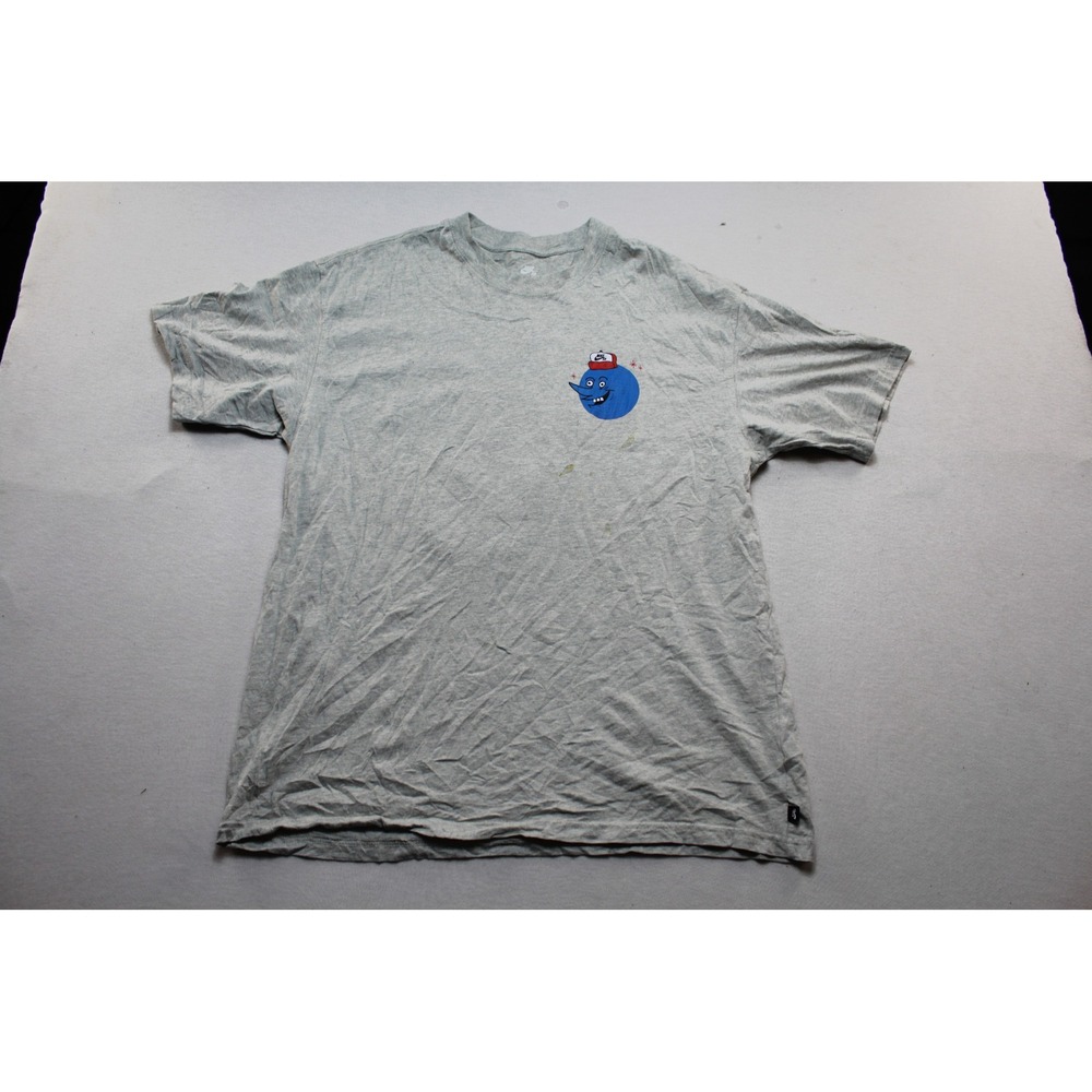 Nike SB Graphic Tee Men Large Grey Good Living In My Own World Skater Shirt